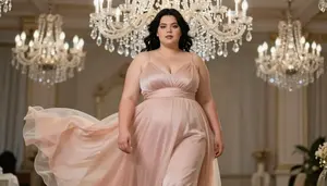 Nordic Young Woman In Her 20s With Thick Figure With Jet Black Layered Hair