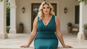 Olive Skinned Young Woman In Her 20s With Pear Shaped Figure With Platinum