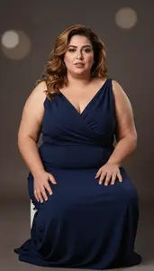 Persian Mature Woman With Full Figured And Curvy Figure With Light Brown Finger