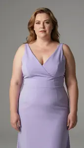 Scandinavian Mature Woman With Voluptuous Figure With Light Brown Shoulder