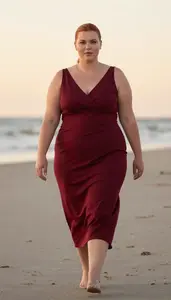 Scandinavian Woman In Her Early 20s With Robust Figure With Auburn Sleek