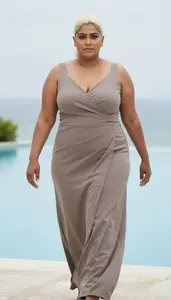 Sri Lankan Woman In Her Mid 30s With Very Obese With Platinum Blonde Sleek
