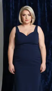 Turkish Woman In Her Early 20s With Fat With Platinum Blonde Bob Haircut Wearing