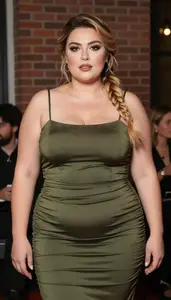 Turkish Woman In Her Late 30s With Big And Curvy Figure With Honey Blonde Side