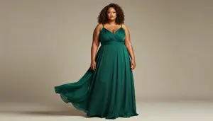 African Woman In Her Late 30s With Large And Curvy Figure With Chestnut Natural
