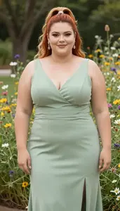 Brazilian Woman In Her Mid 20s With Heavy With Strawberry Blonde High Ponytail