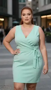 Brazilian Woman In Her Mid 20s With Plump Figure With Auburn Sleek Ponytail