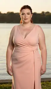 British Woman In Her Mid 30s With Buxom Figure With Red Sleek Ponytail Wearing