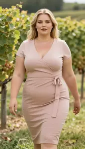Caucasian Woman In Her Early 30s With Curvy Figure With Strawberry Blonde