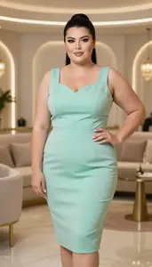 Central European Woman In Her Early 30s With Very Obese With Black Sleek