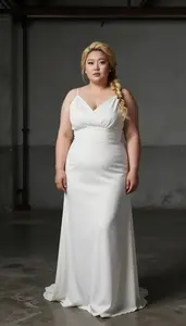 East Asian Woman In Her Early 30s With Very Fat With Blonde Braided Hairstyle