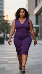 Ethiopian Woman In Her Late 20s With Large Build Figure With Black Finger Waves