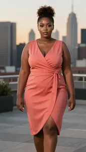 Ethiopian Woman In Her Mid 20s With Large Figured Figure With Dark Brown Messy