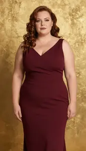 Fair Skinned Mature Woman With Soft And Curvy Figure With Chestnut Natural Curly