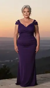 Fair Skinned Woman In Her 40s With Plump Figure With Platinum Blonde Elegant