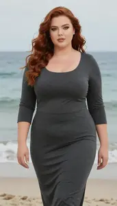 Fair Skinned Woman In Her Early 20s With Heavy With Chestnut Beach Waves Wearing