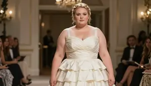 Fair Skinned Woman In Her Late 30s With Hourglass Figure With Blonde Braided