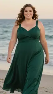 Fair Skinned Woman In Her Late 20s With Curvy Figure With Light Brown Natural