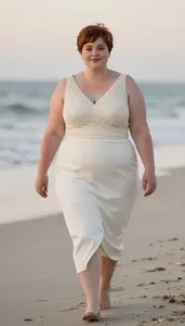 Fair Skinned Woman In Her Mid 20s With Extra Fat With Chestnut Short Pixie Cut