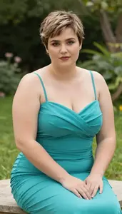 Fair Skinned Young Woman In Her 20s With Voluptuous Figure With Dark Blonde