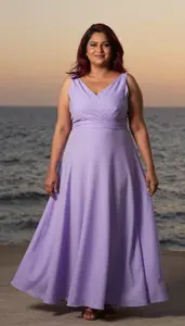 Indian Woman In Her Late 30s With Chubby Figure With Red Shoulder Length Hair