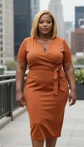 Kenyan Mature Woman With Full Figured Figure With Blonde Shoulder Length Hair