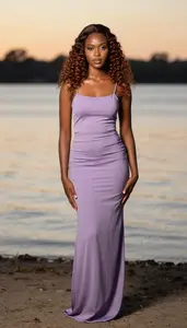 Kenyan Woman In Her Early 20s With Slim Figure With Copper Beach Waves Wearing
