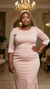 Kenyan Woman In Her Early 20s With Big And Curvy Figure With Blonde Side Braid