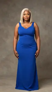 Kenyan Woman In Her Late 30s With Buxom Figure With Platinum Blonde Shoulder