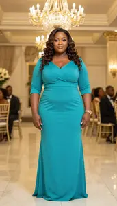 Kenyan Woman In Her Late 30s With Soft And Curvy Figure With Dark Brown Beach