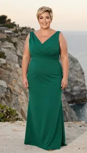 Lebanese Woman In Her Mid 30s With Soft And Curvy Figure With Blonde Short Pixie