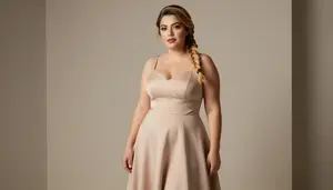 Lebanese Woman In Her Mid 20s With Fat With Strawberry Blonde Side Braid Wearing