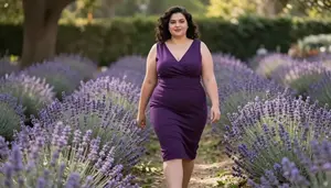 Light Skinned Woman In Her Mid 20s With Hourglass Figure With Dark Brown Victory
