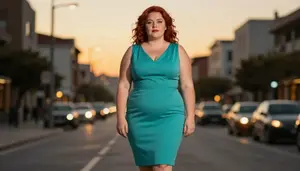 Mediterranean Woman In Her Mid 30s With Heavy With Red Textured Hair Wearing