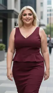Middle Eastern Woman In Her 40s With Obese With Platinum Blonde Shoulder Length