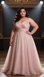 Mixed Race Woman In Her Early 20s With Chubby Figure With Dark Brown Victory