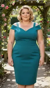 Mixed Race Woman In Her Mid 30s With Generous Figure With Blonde Bob Haircut
