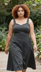 Mixed Race Young Woman In Her 20s With Fat With Auburn Victory Rolls Wearing