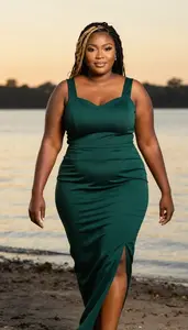Nigerian Woman In Her Late 20s With Voluptuous Figure With Dark Blonde Side