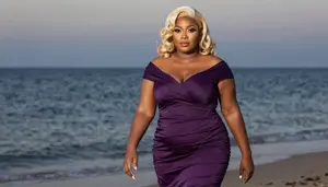 Nigerian Woman In Her Late 30s With Large And Curvy Figure With Platinum Blonde