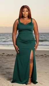 Nigerian Woman In Her Mid 30s With Full Figured Figure With Copper Straight Hair