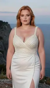 Nordic Woman In Her Early 20s With Fat With Strawberry Blonde Straight Hair