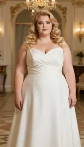 Nordic Woman In Her Late 20s With Heavy With Strawberry Blonde Loose Waves