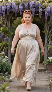 Nordic Woman In Her Mid 20s With Extra Fat With Copper High Ponytail Wearing