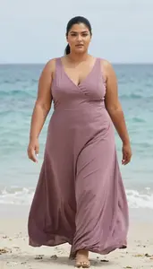 Olive Skinned Woman In Her Early 20s With Large And Curvy Figure With Jet Black