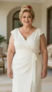 Persian Mature Woman With Voluptuous Figure With Strawberry Blonde Chignon