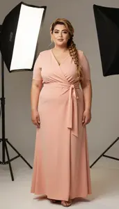 Persian Woman In Her Late 30s With Chubby Figure With Light Brown Braided