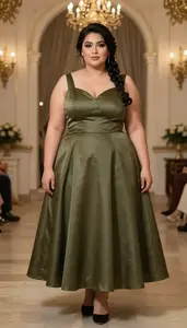 Persian Woman In Her Mid 30s With Thick Figure With Jet Black Side Braid Wearing