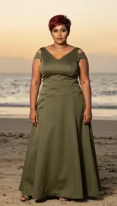 Sri Lankan Woman In Her Early 30s With Full Figured Figure With Red Short Pixie