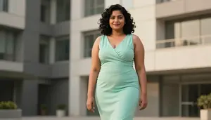 Sri Lankan Woman In Her Late 20s With Buxom Figure With Jet Black Victory Rolls